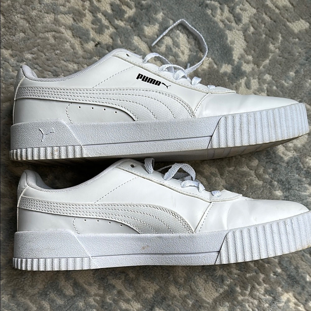 Puma Classic White Sneakers - Women's Size 9 - Picture 6 of 7